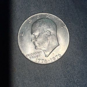 1776~1976 D Eisenhower Liberty Bell Moon Silver One Dollar US Bicentennial Coin!